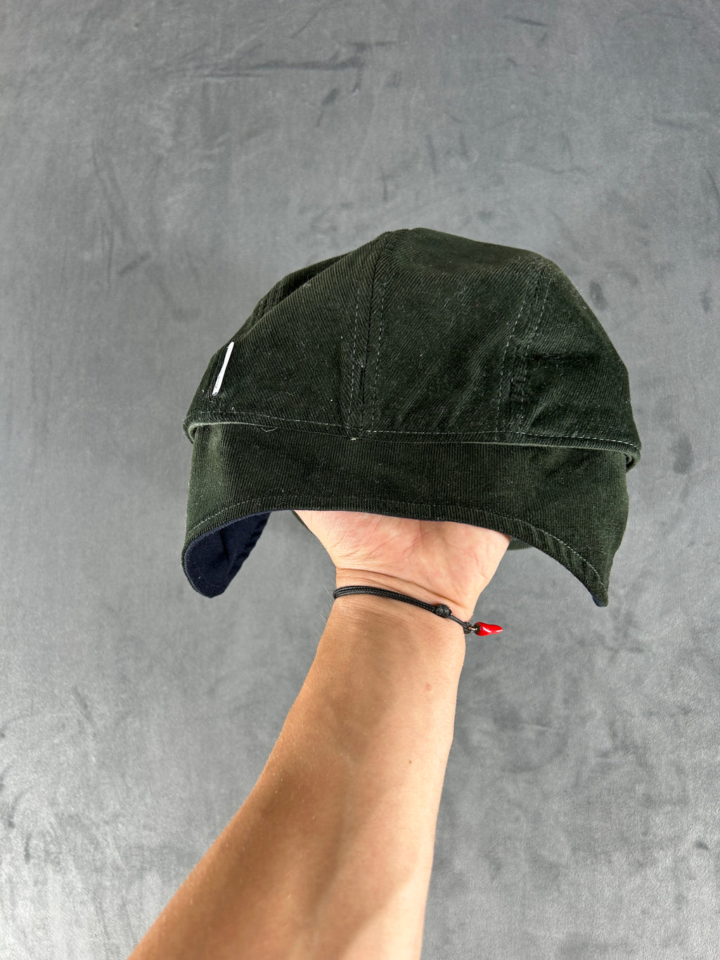 Cappello in velluto a coste Conte of Florence verde vintage – Uomo Taglia 58