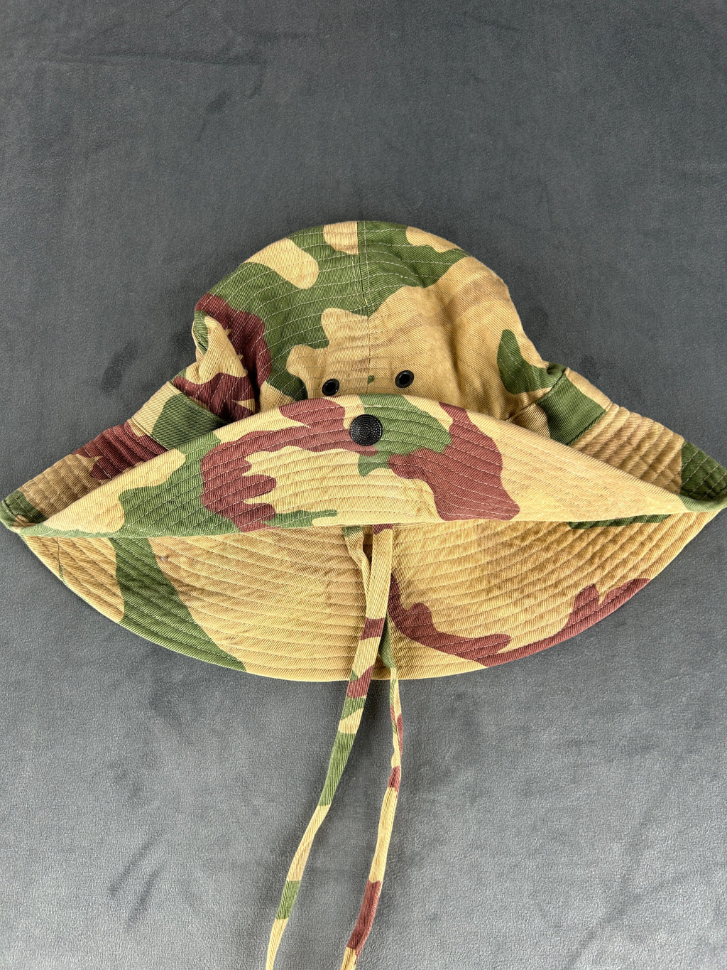 Cappello safari camouflage beige vintage – Uomo Taglia unica