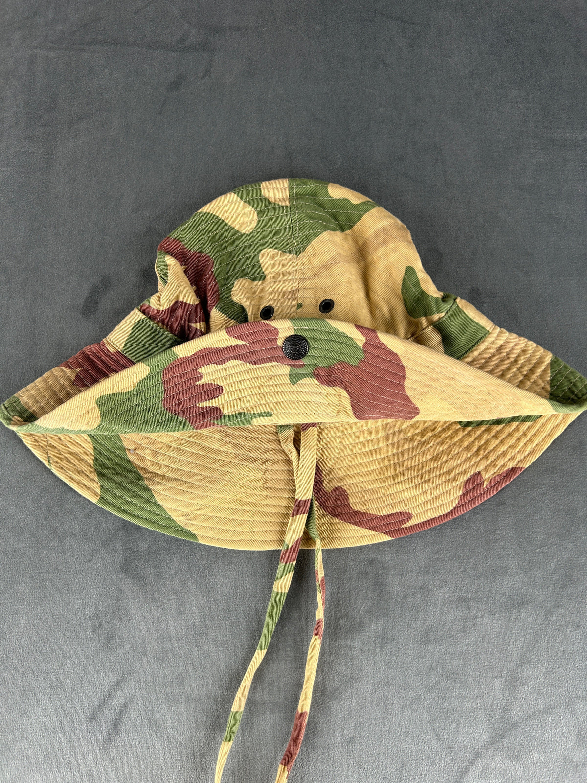 Cappello safari camouflage beige vintage – Uomo Taglia unica