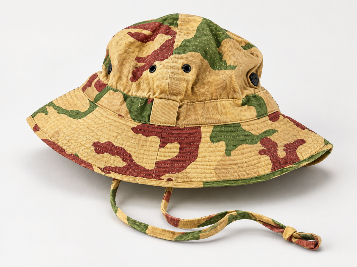 Cappello safari camouflage beige vintage – Uomo Taglia unica