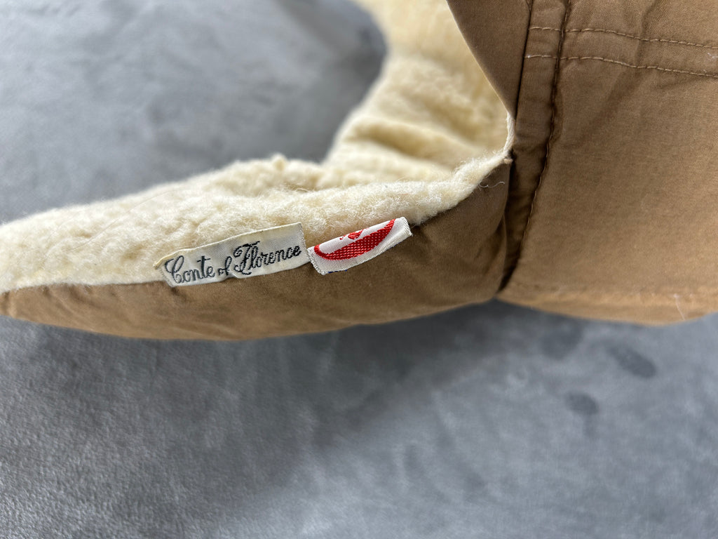 Berretto con paraorecchie imbottito Conte of Florence beige vintage – Uomo Taglia unica