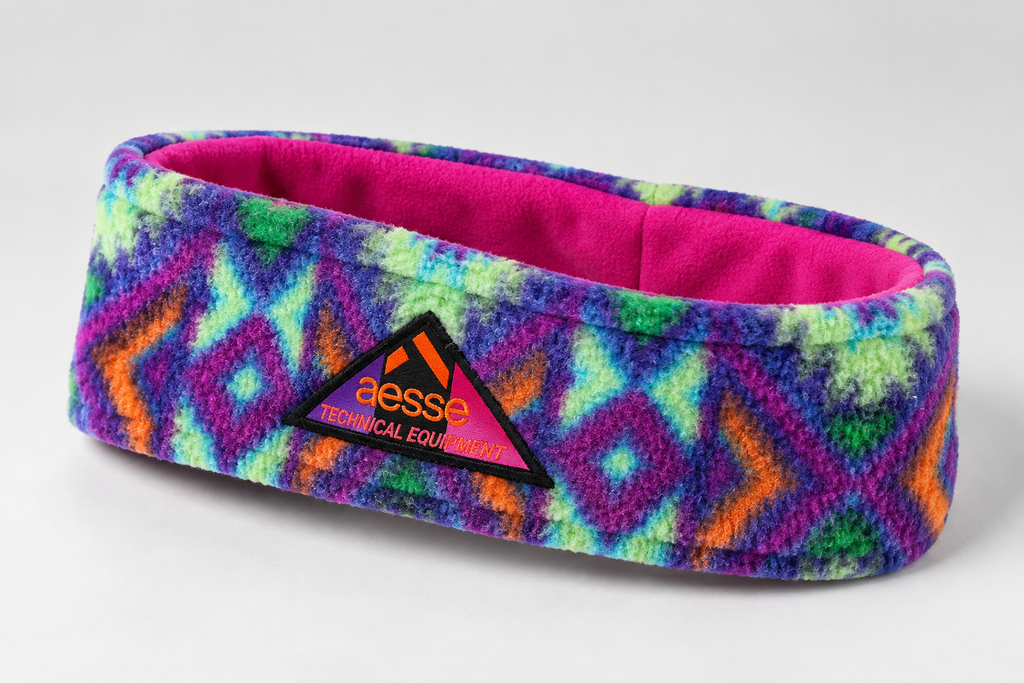Fascia in pile Aesse multicolore vintage – Unisex Taglia unica