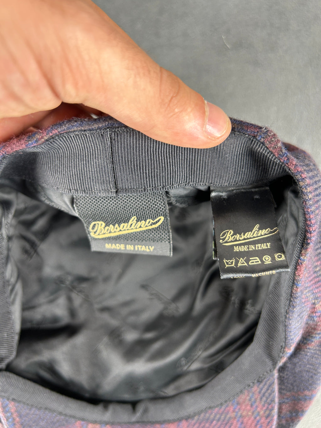Coppola Borsalino multicolore vintage – Uomo Taglia 59