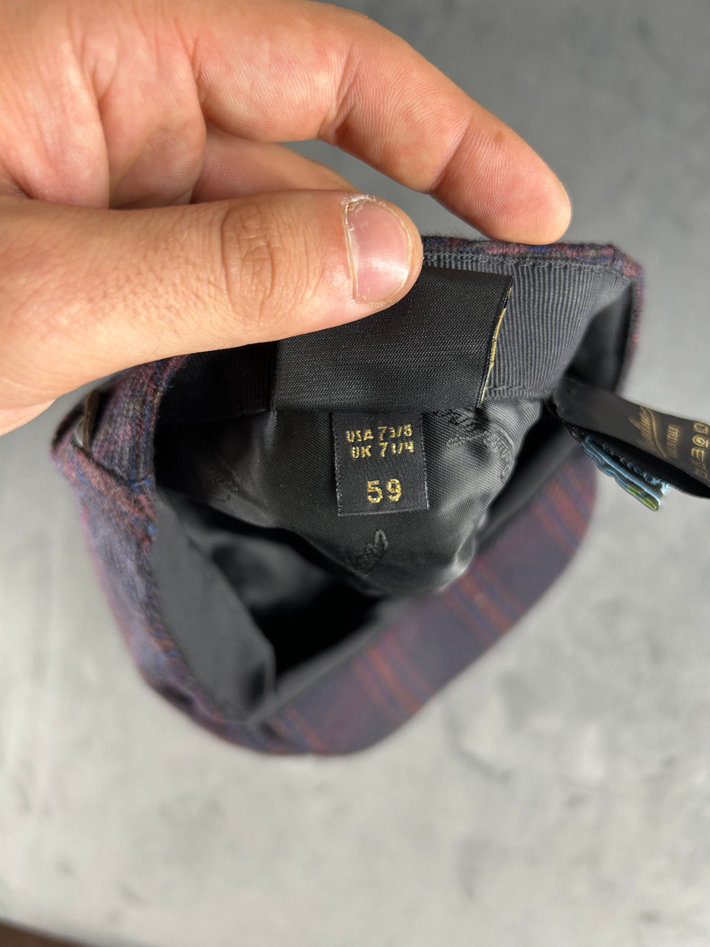 Coppola Borsalino multicolore vintage – Uomo Taglia 59