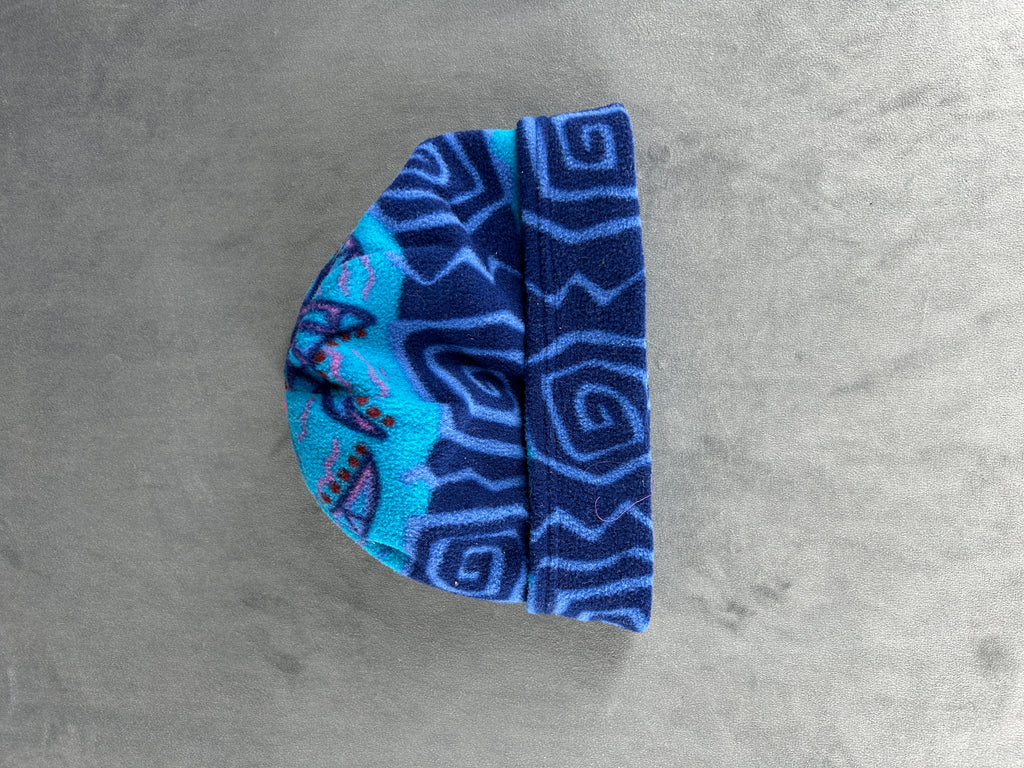 Cappello in pile multicolore vintage – Unisex Taglia unica