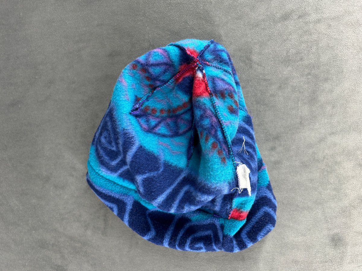 Cappello in pile multicolore vintage – Unisex Taglia unica