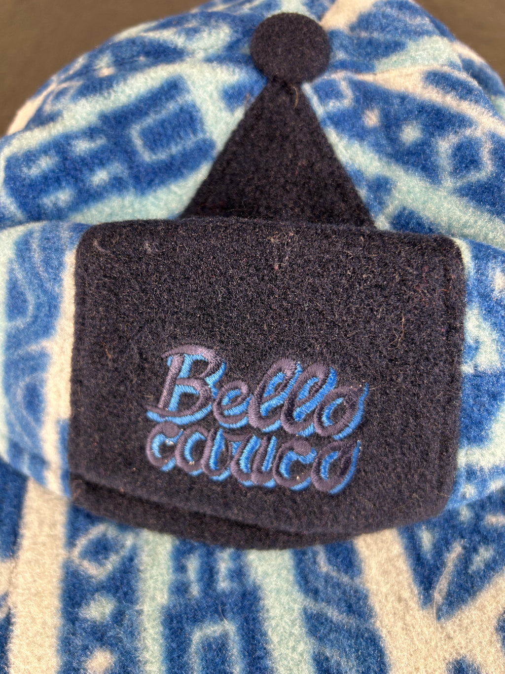 Cappello in pile multicolore vintage – Uomo Taglia unica