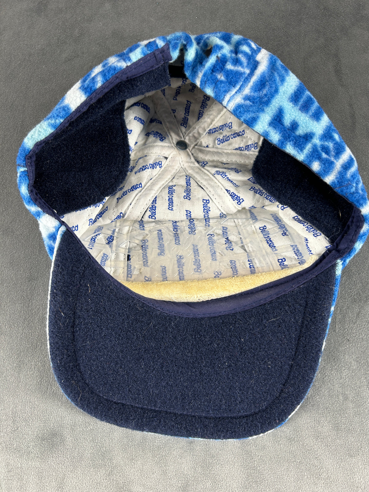 Cappello in pile multicolore vintage – Uomo Taglia unica