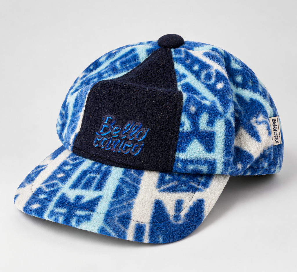 Cappello in pile multicolore vintage – Uomo Taglia unica