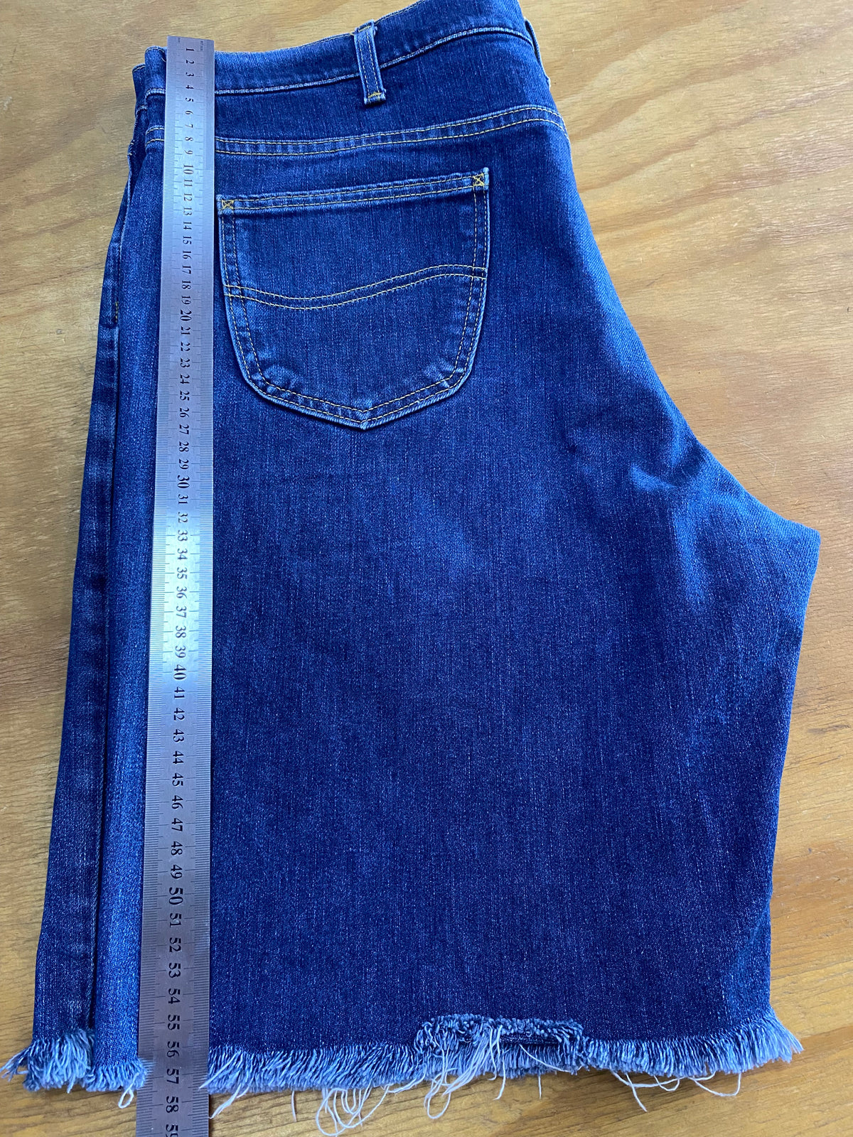 Shorts di jeans Lee blu vintage – Donna Taglia XXL