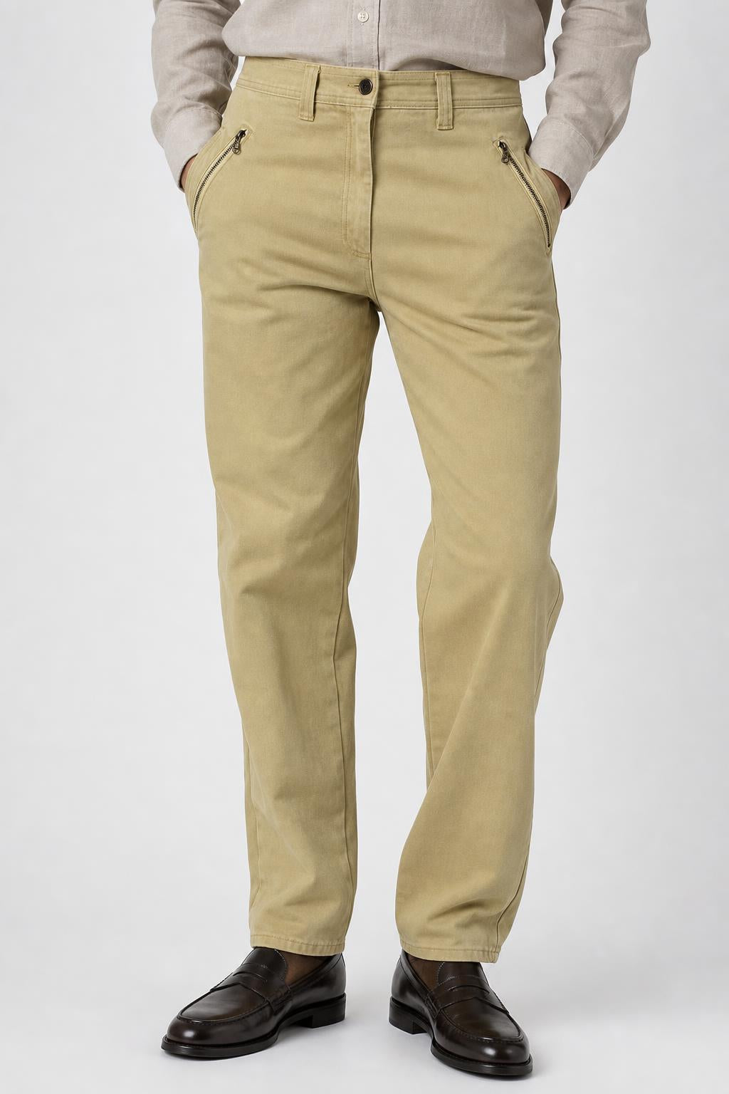 Pantaloni chino Jinglers beige vintage – Uomo Taglia M (IT 44)