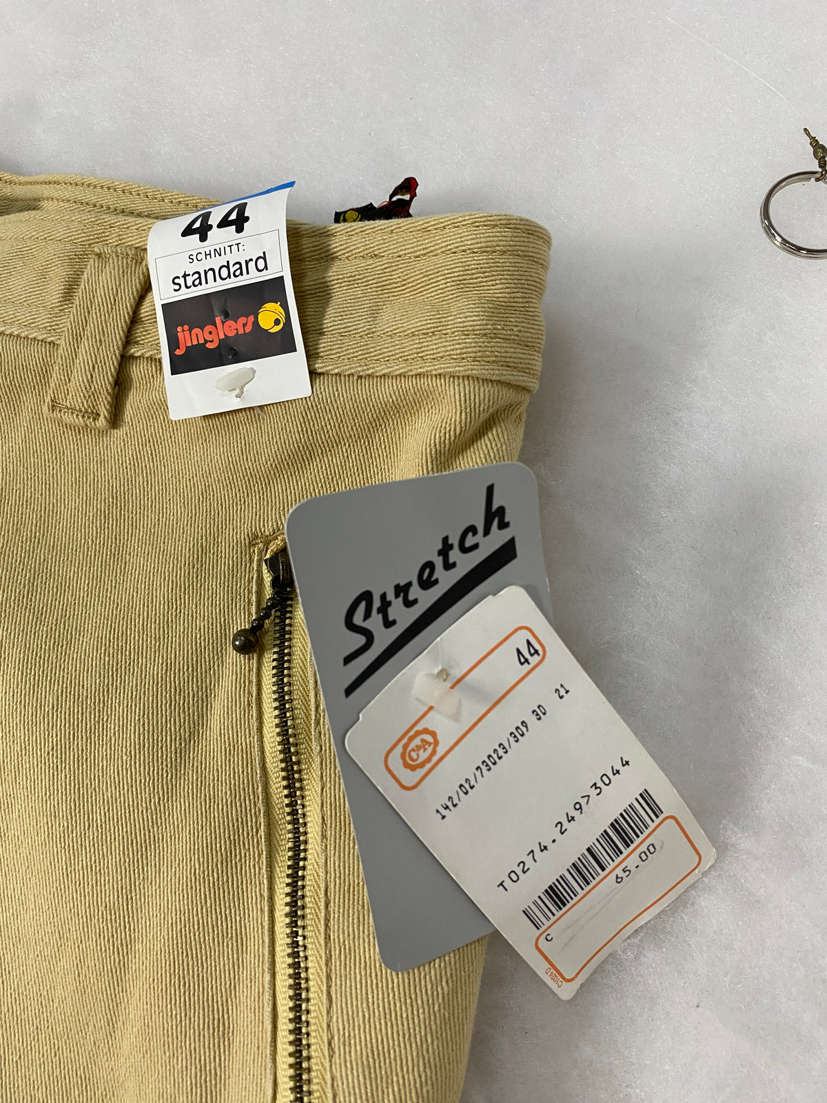 Pantaloni chino Jinglers beige vintage – Uomo Taglia M (IT 44)