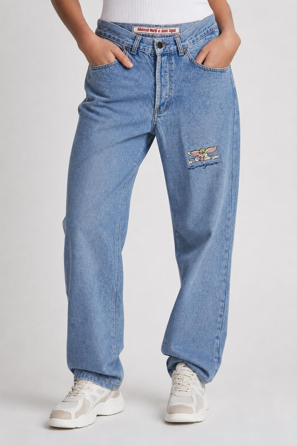 Jeans Casucci blu chiaro vintage – Unisex Taglia L (W32)