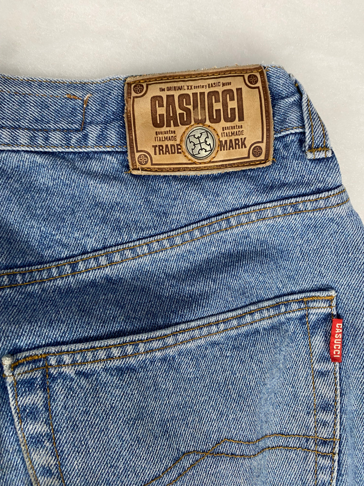 Jeans Casucci blu chiaro vintage – Unisex Taglia L (W32)