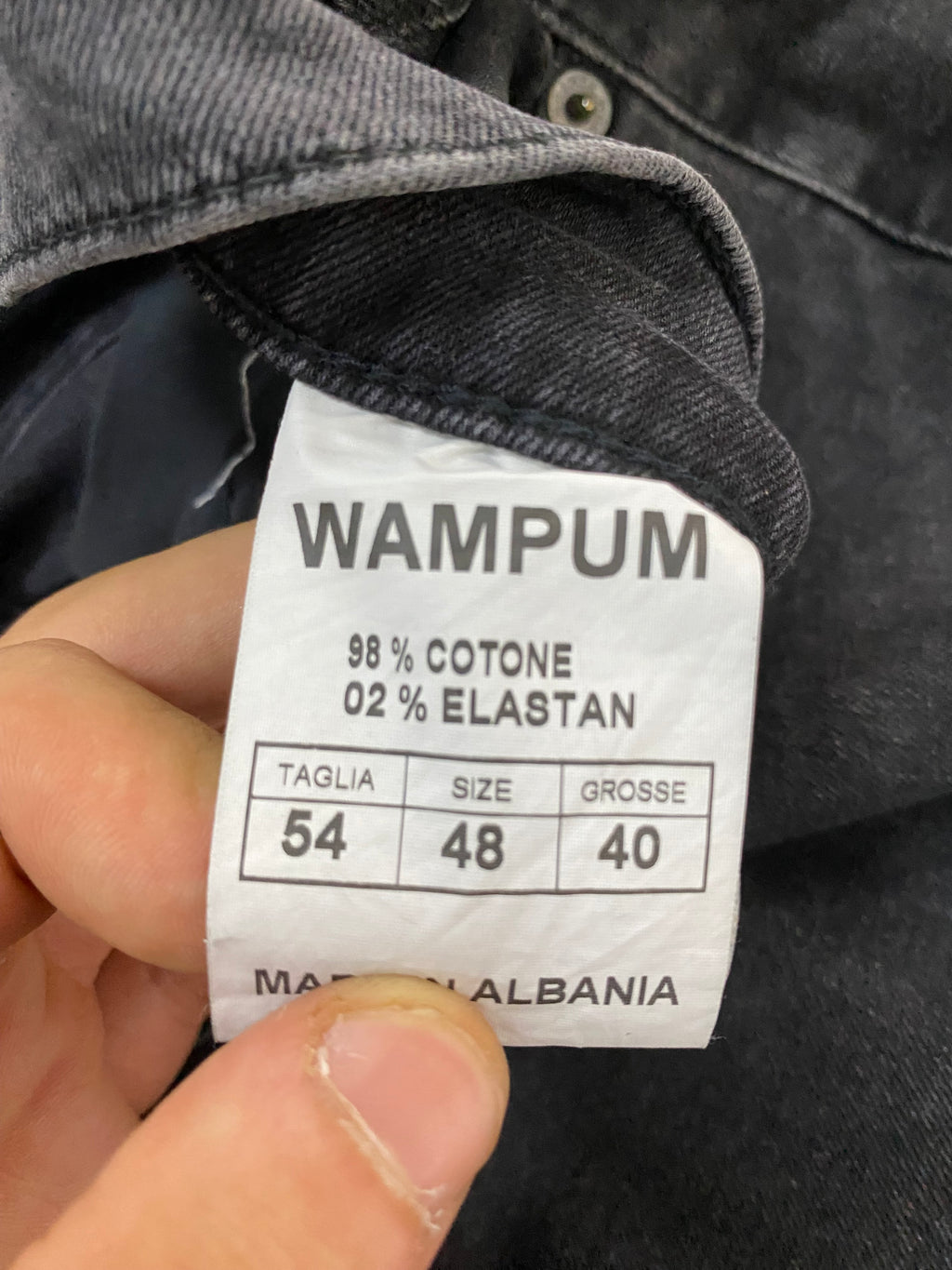 Jeans Wampum grigio vintage – Unisex Taglia 2XL (IT 54)