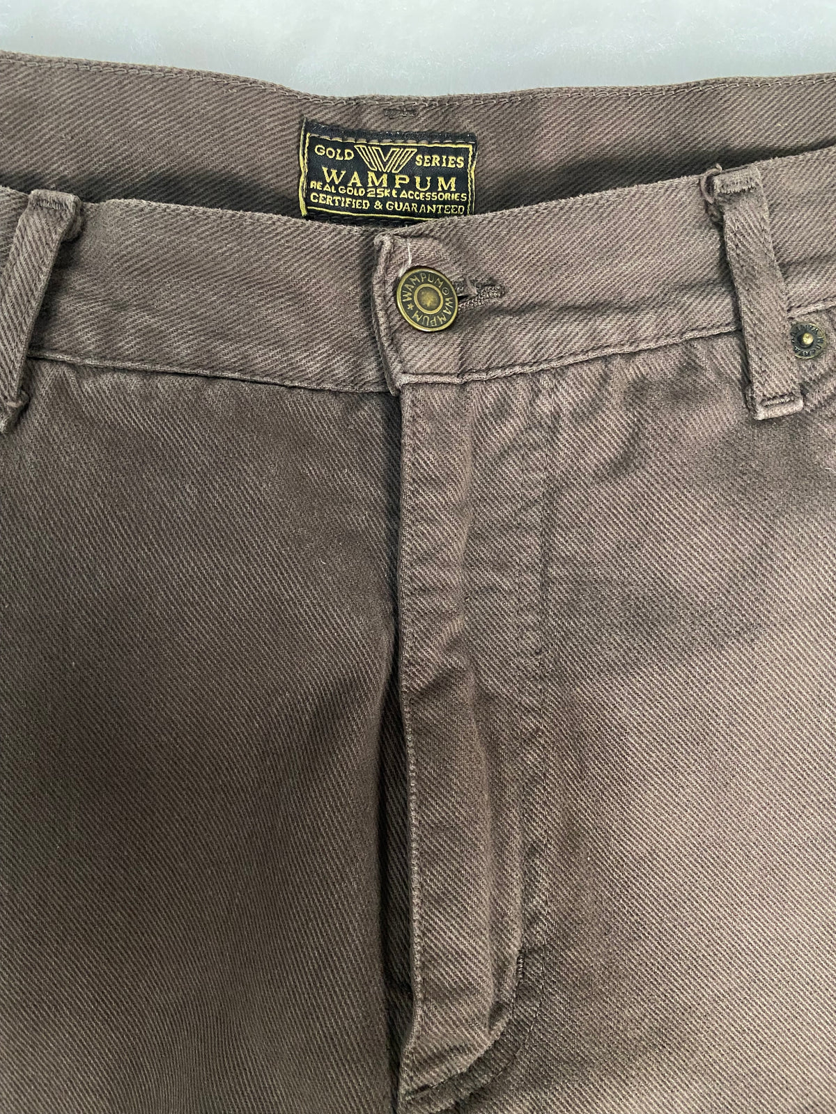 Pantaloni Wampum marroni vintage – Unisex Taglia XL (W38)