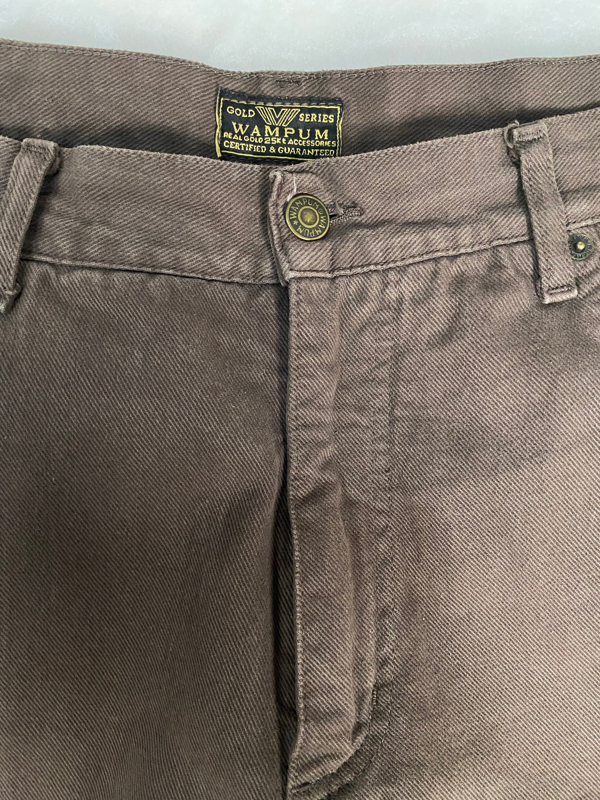 Pantaloni Wampum marroni vintage – Unisex Taglia XL (W38)