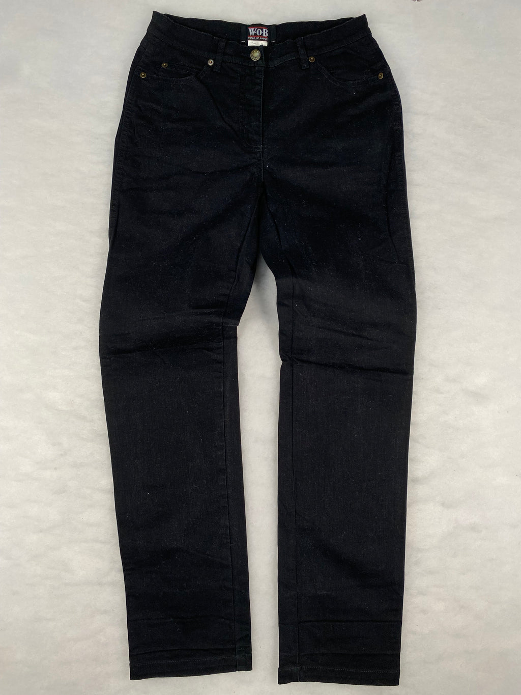 Jeans W.O.B neri vintage – Unisex Taglia S (IT 42)