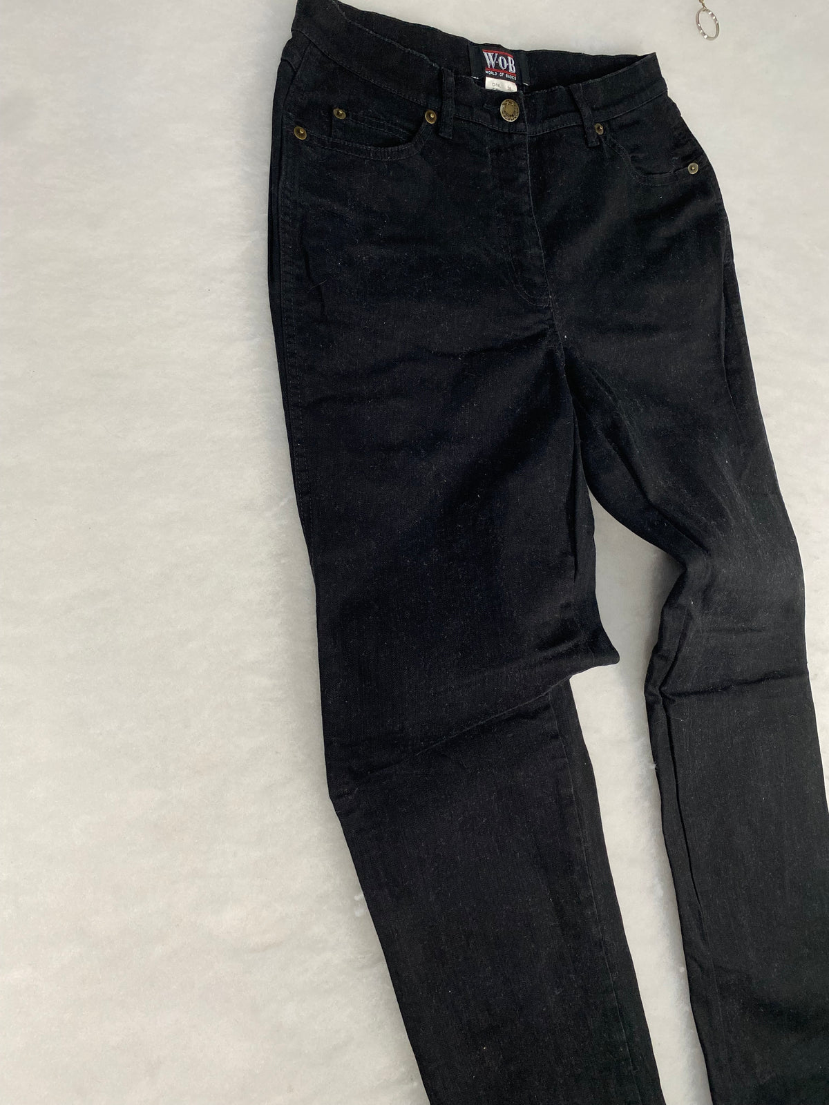 Jeans W.O.B neri vintage – Unisex Taglia S (IT 42)