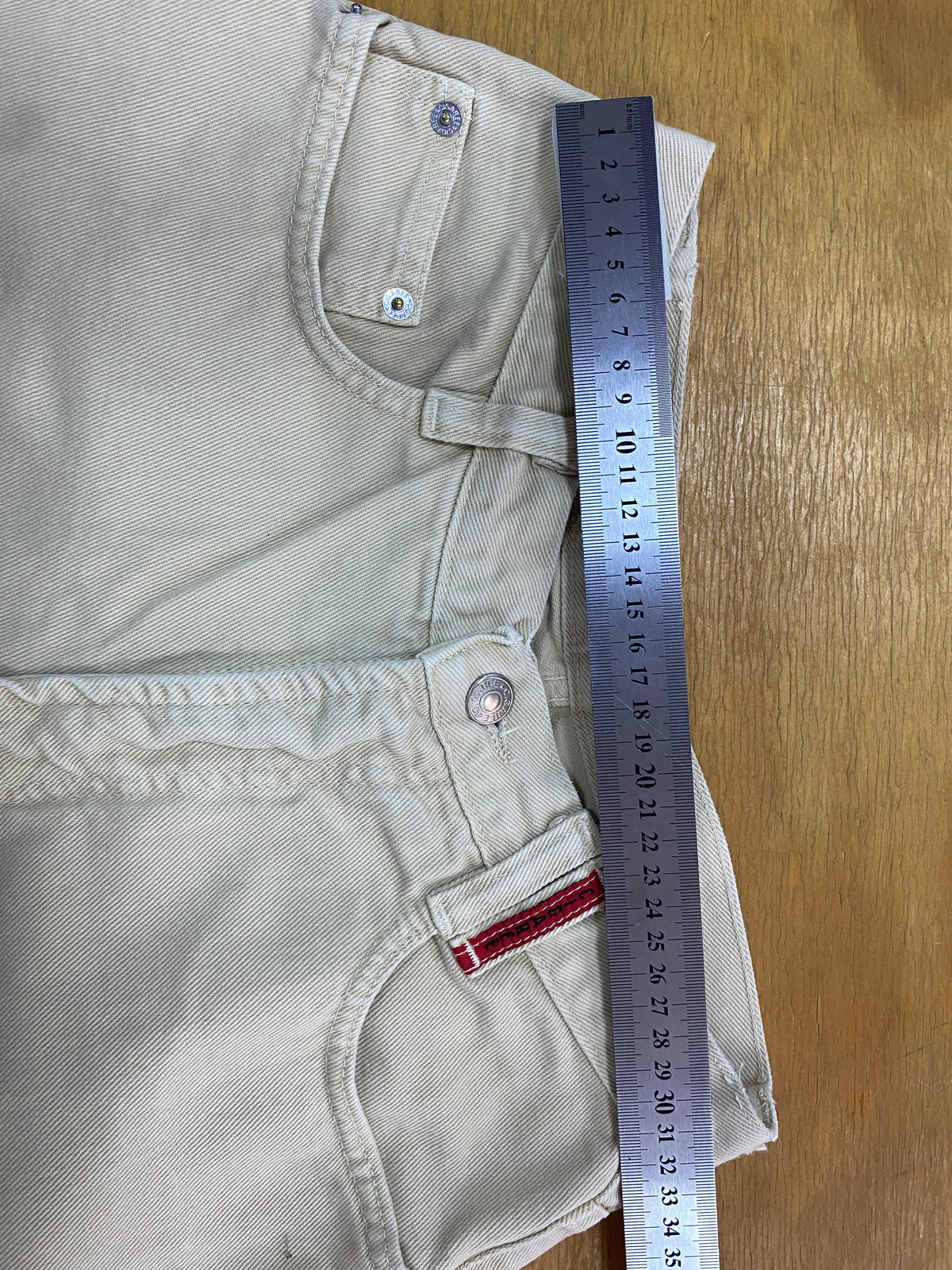 Jeans Cigaree beige vintage – Unisex Taglia S