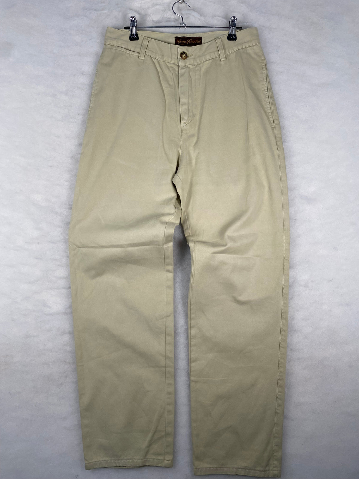 Pantaloni chino Green Cricket beige vintage – Uomo Taglia M (IT 46)