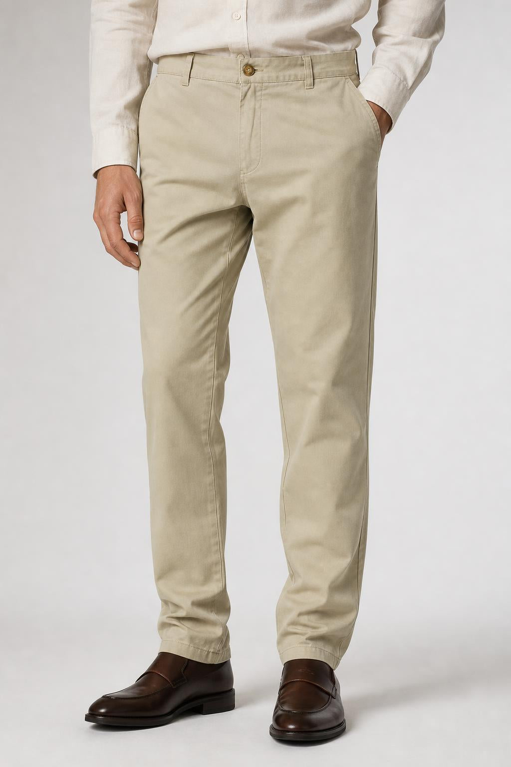 Pantaloni chino Green Cricket beige vintage – Uomo Taglia M (IT 46)