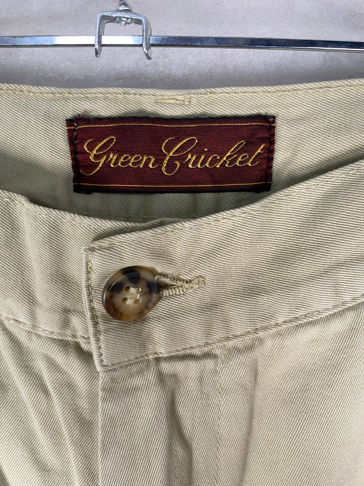 Pantaloni chino Green Cricket beige vintage – Uomo Taglia M (IT 46)