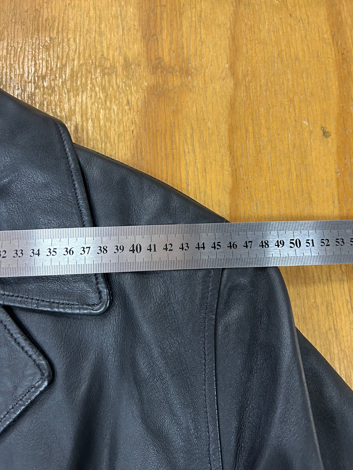 Giacca di pelle nera vintage – Donna Taglia M