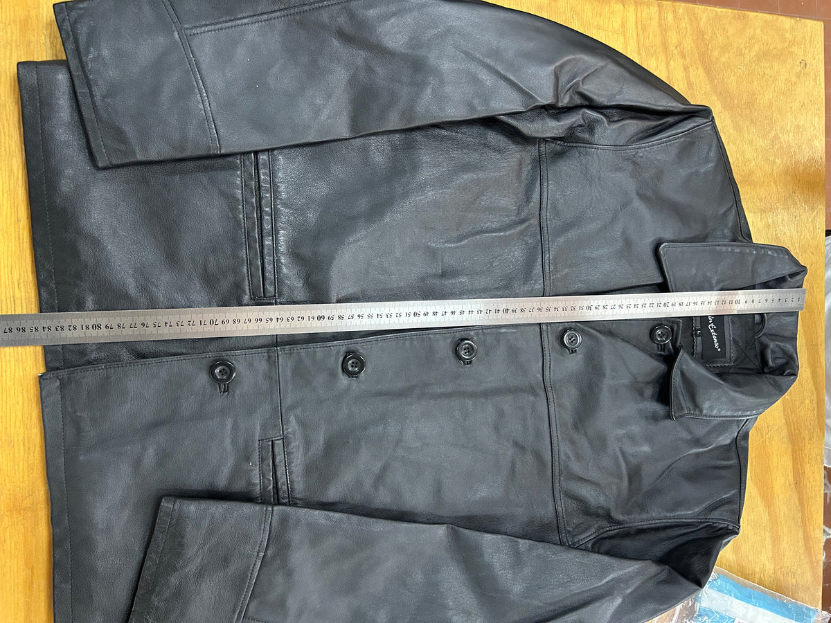 Giacca di pelle In Extenso nera vintage – Uomo Taglia L