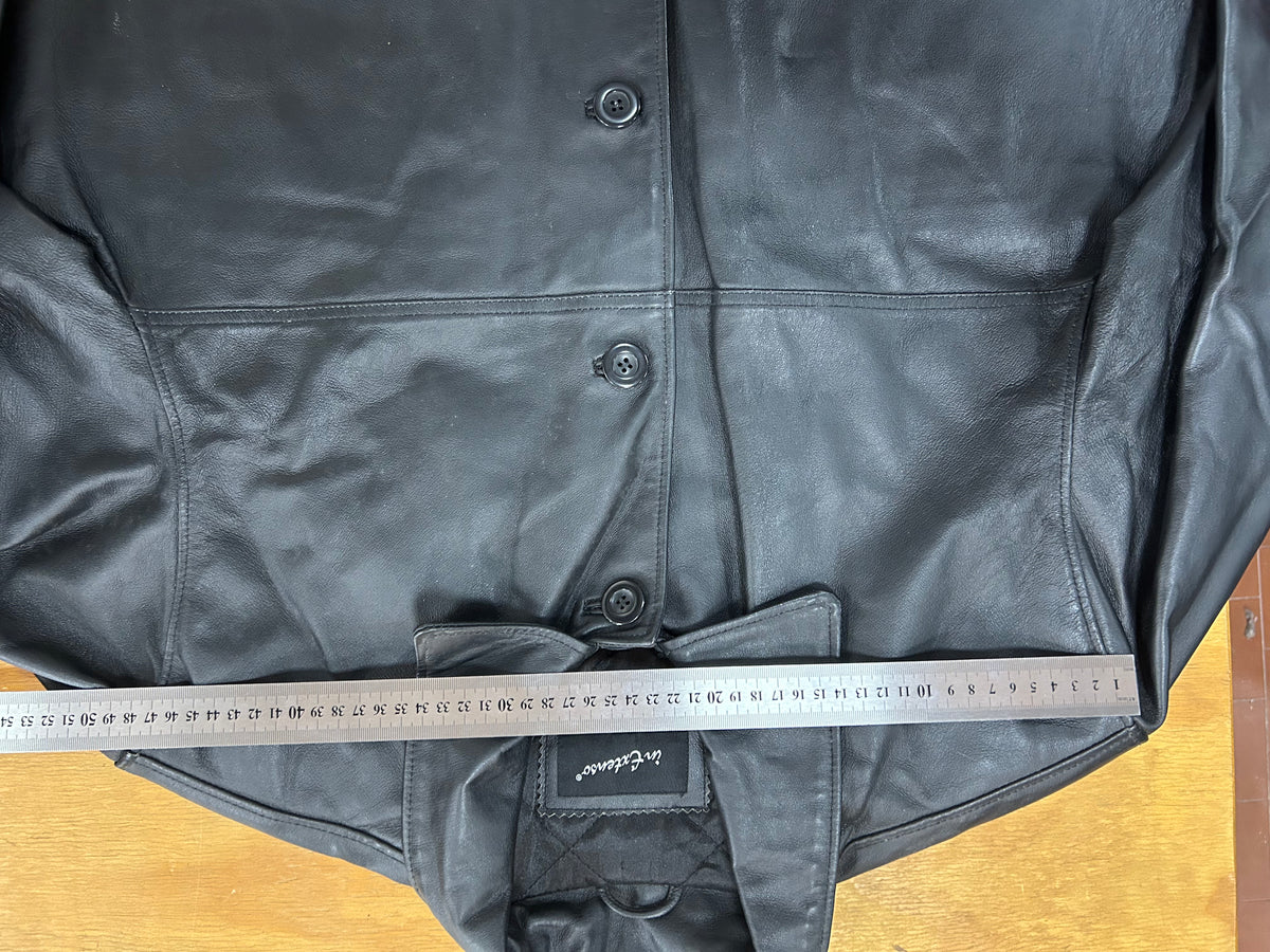 Giacca di pelle In Extenso nera vintage – Uomo Taglia L