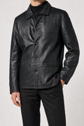 Giacca di pelle In Extenso nera vintage – Uomo Taglia L