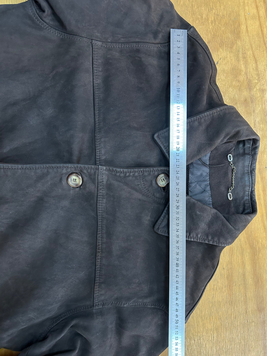 Giacca di pelle marrone vintage – Uomo Taglia L