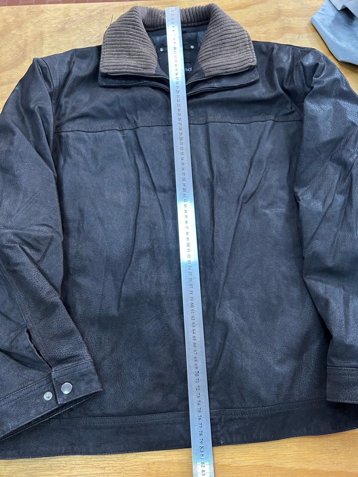 Giacca di pelle Larusso marrone vintage – Uomo Taglia 2XL