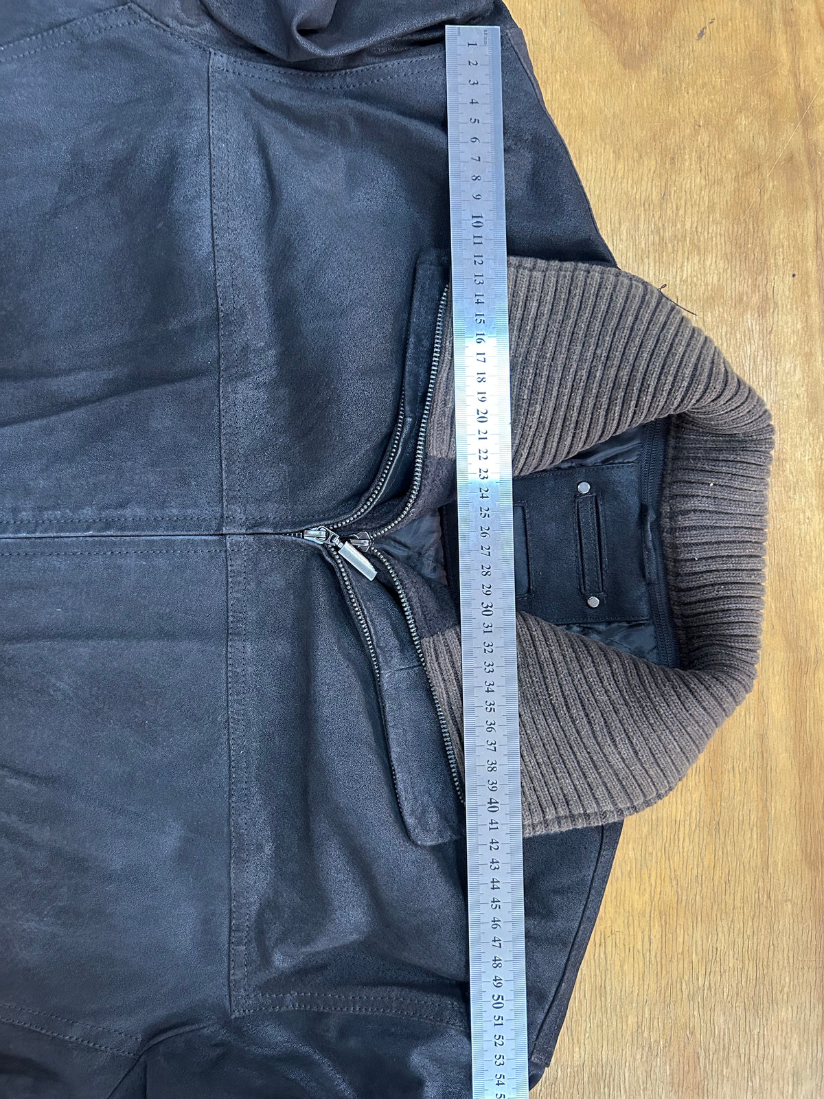Giacca di pelle Larusso marrone vintage – Uomo Taglia 2XL
