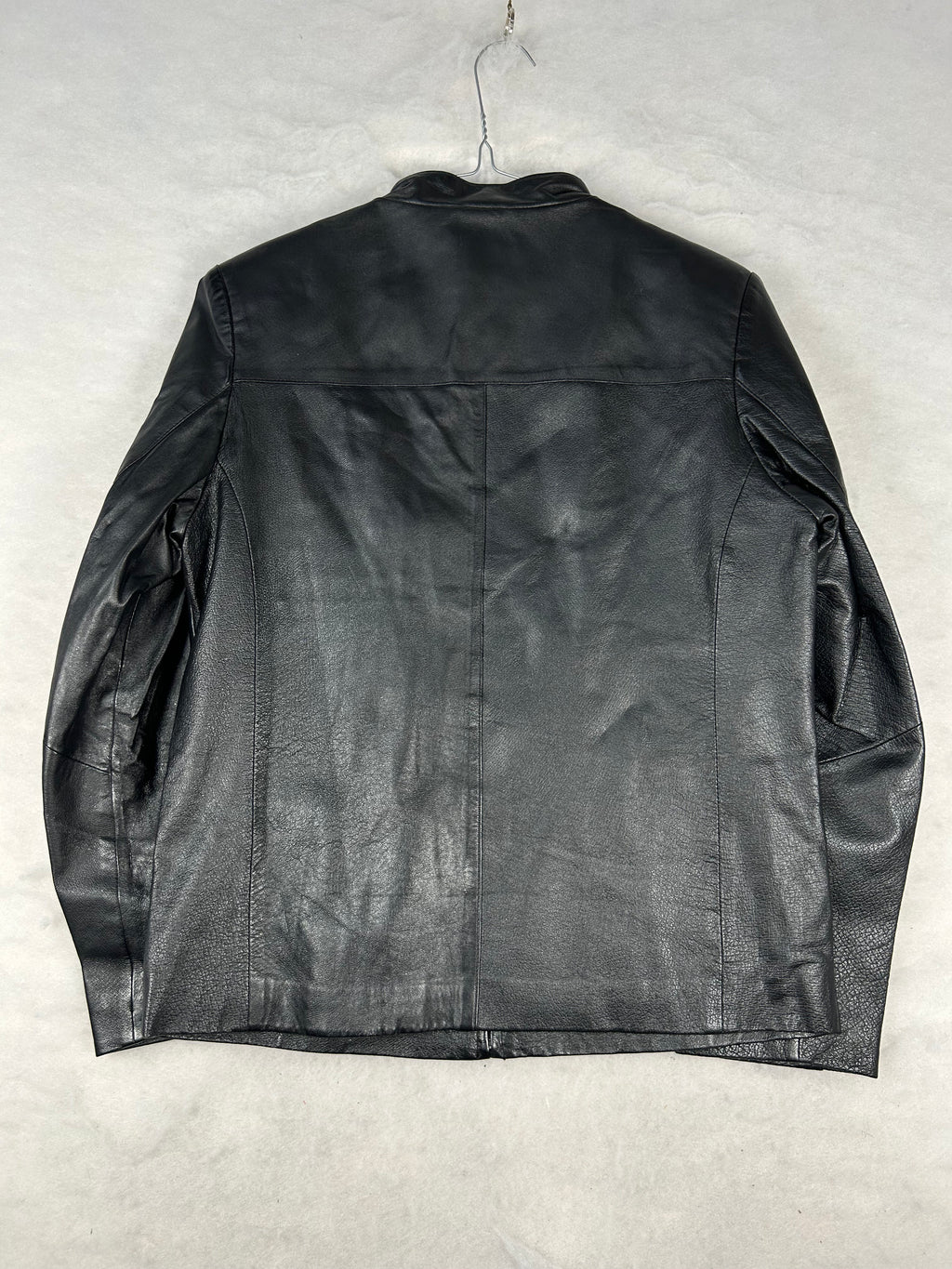 Giacca di pelle nera vintage – Donna Taglia M