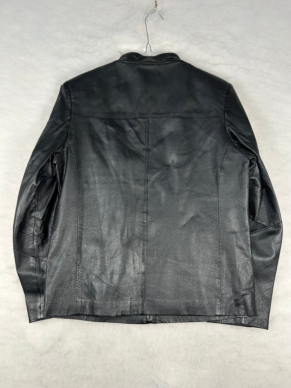 Giacca di pelle nera vintage – Donna Taglia M