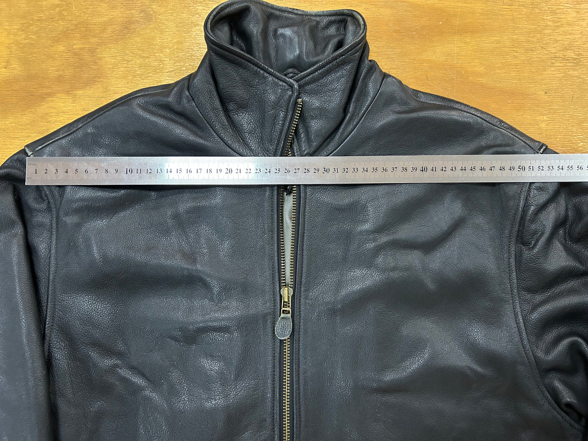 Giacca di pelle Mauritius nera vintage – Donna Taglia M