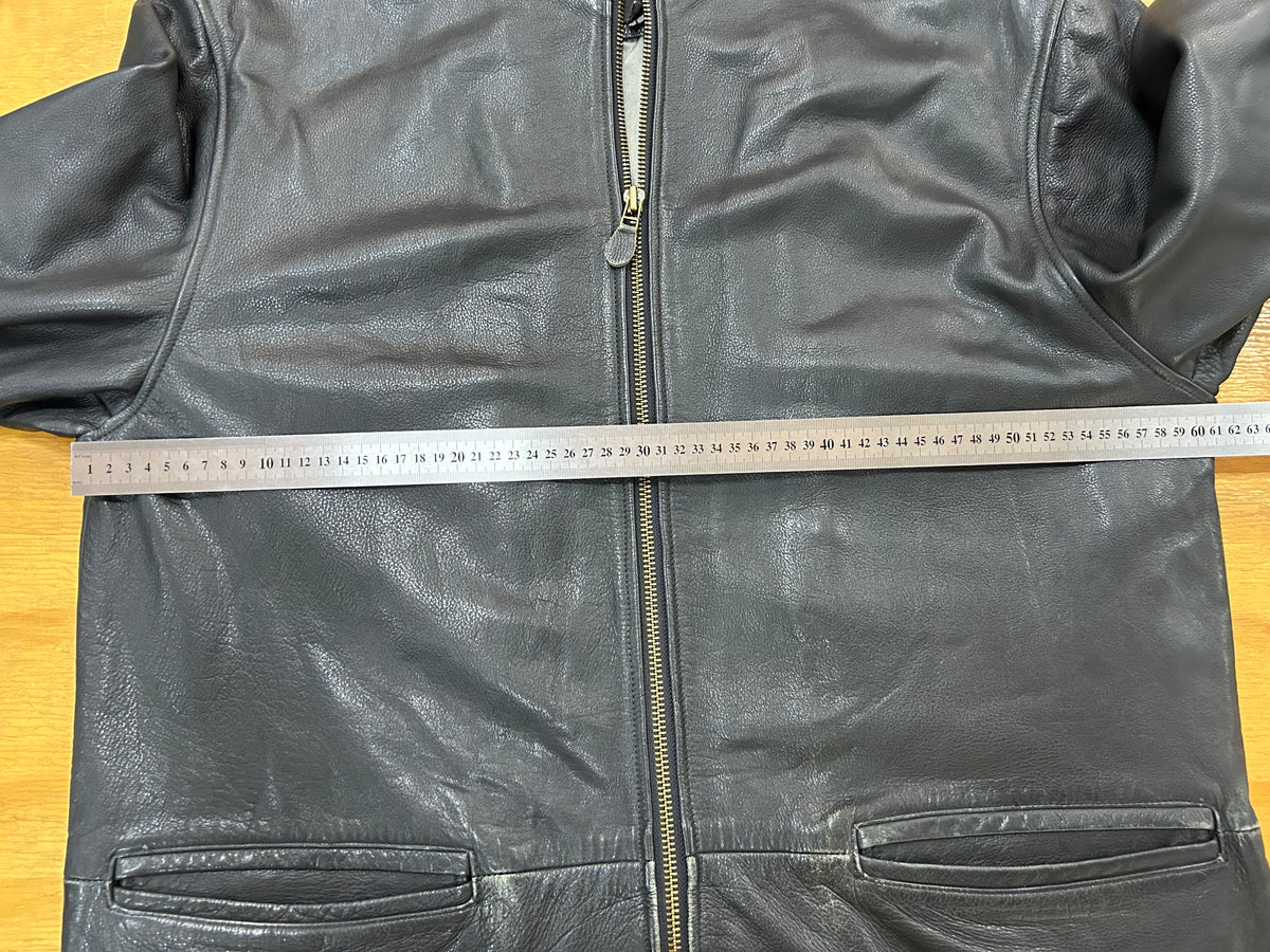 Giacca di pelle Mauritius nera vintage – Donna Taglia M