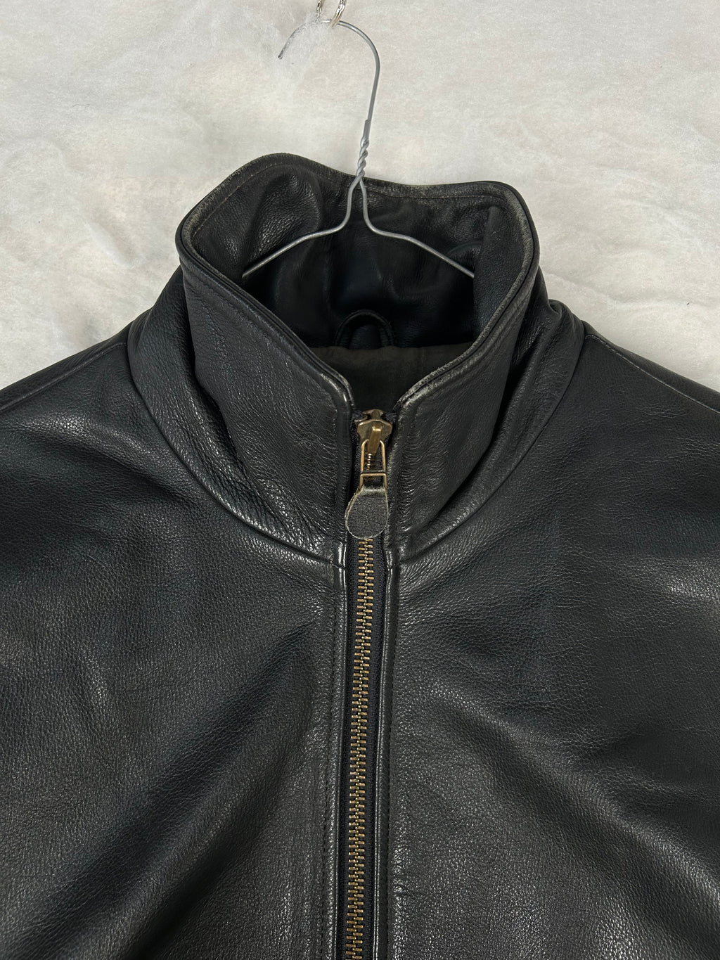 Giacca di pelle Mauritius nera vintage – Donna Taglia M