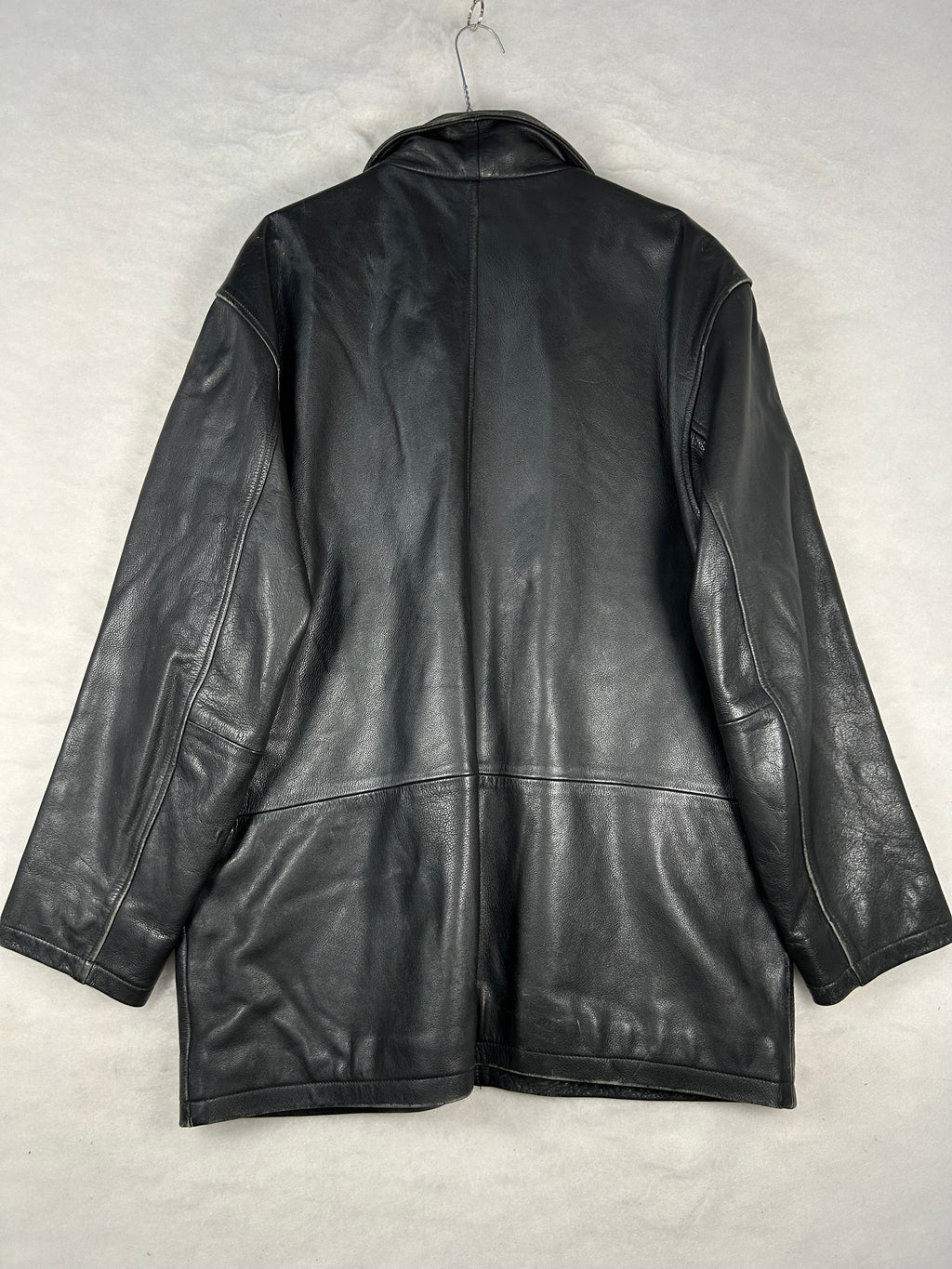 Giacca di pelle Mauritius nera vintage – Donna Taglia M
