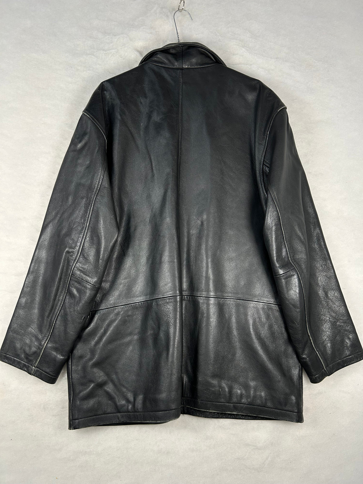 Giacca di pelle Mauritius nera vintage – Donna Taglia M