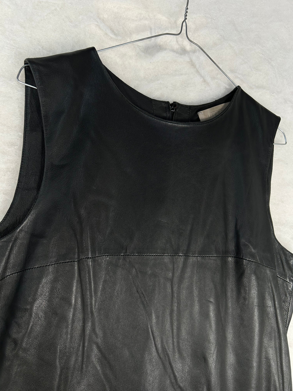 Abito di pelle nero vintage – Donna Taglia S
