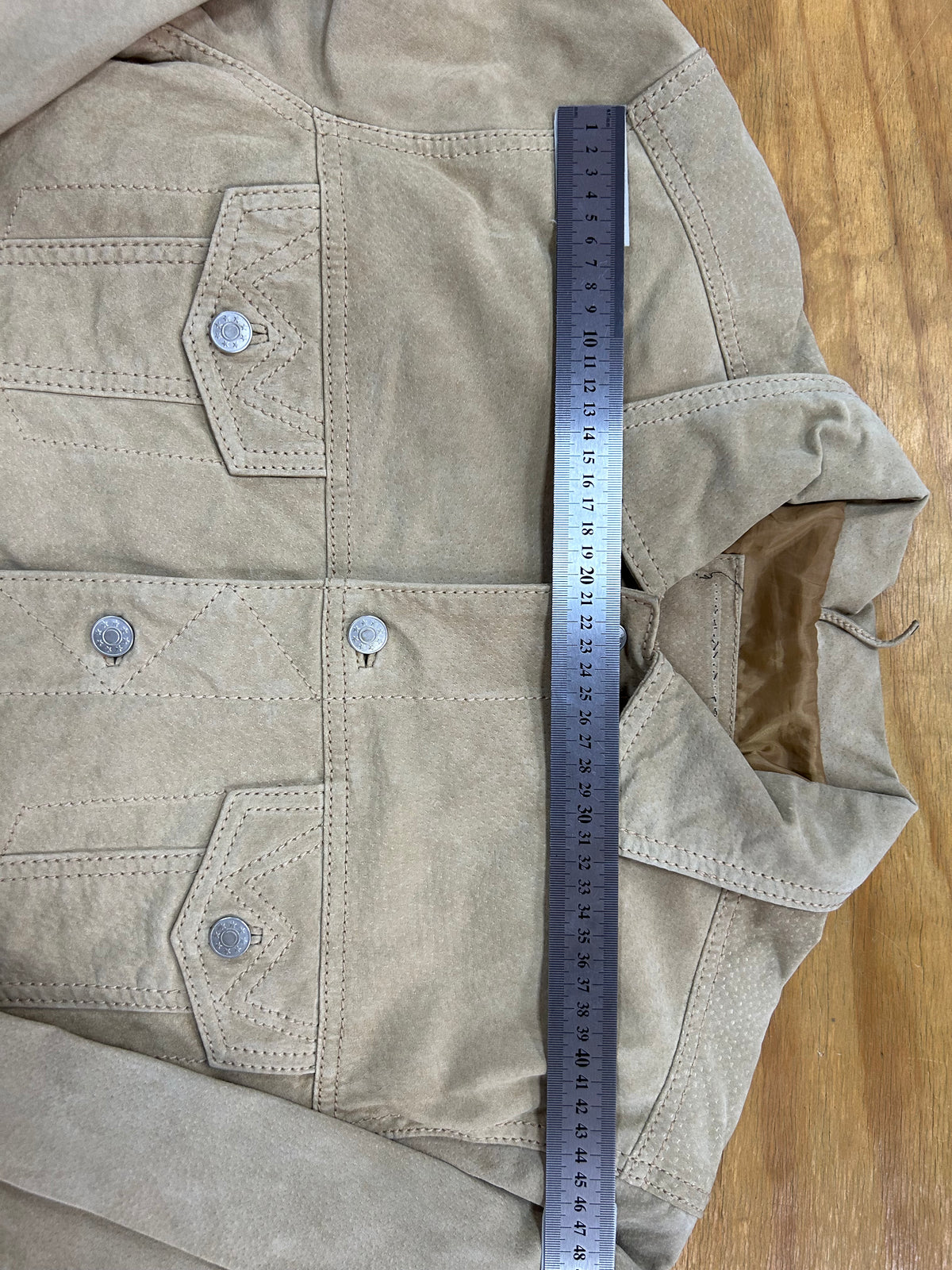 Giacca in velluto a coste beige vintage – Uomo Taglia L