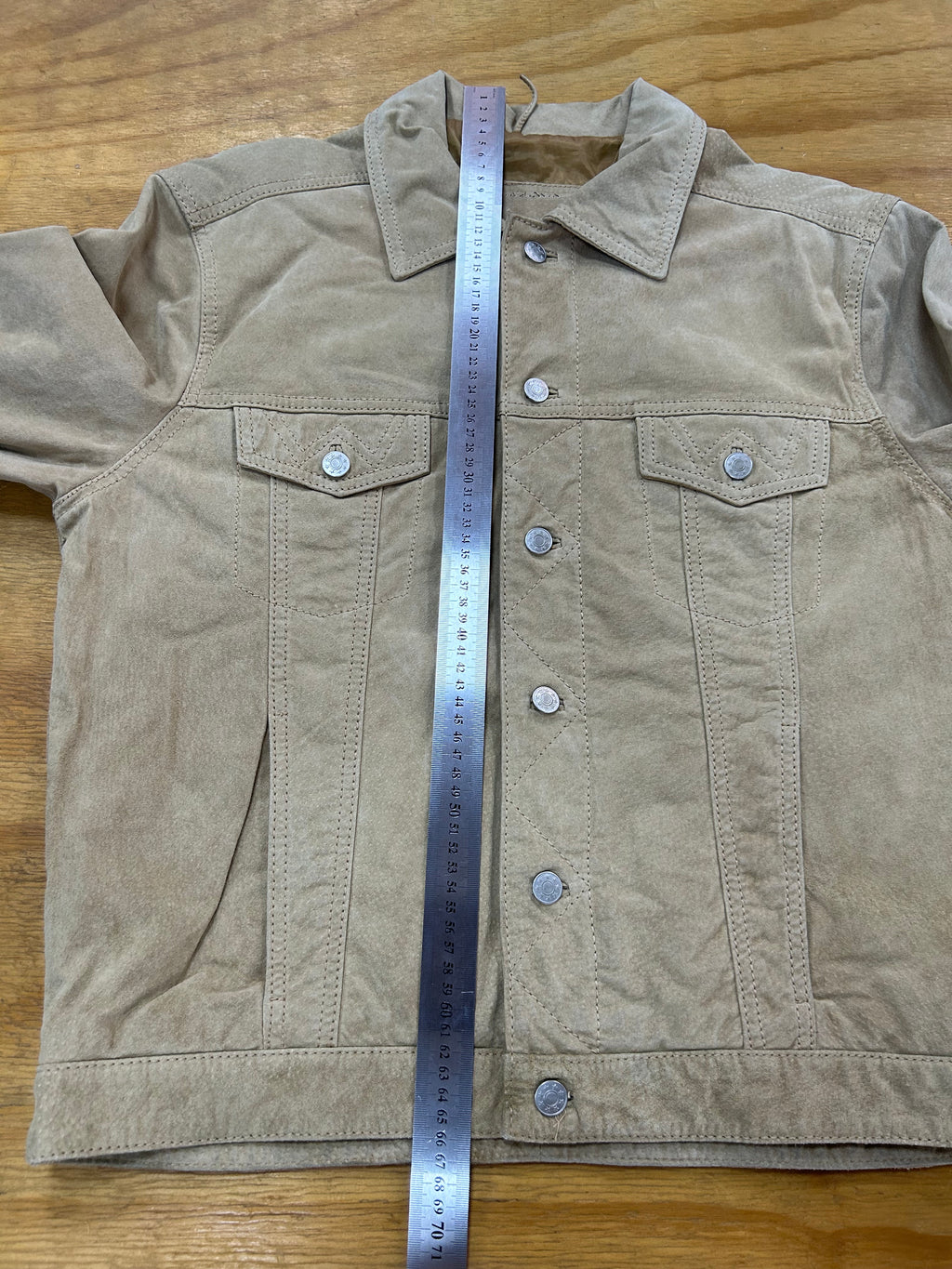 Giacca in velluto a coste beige vintage – Uomo Taglia L