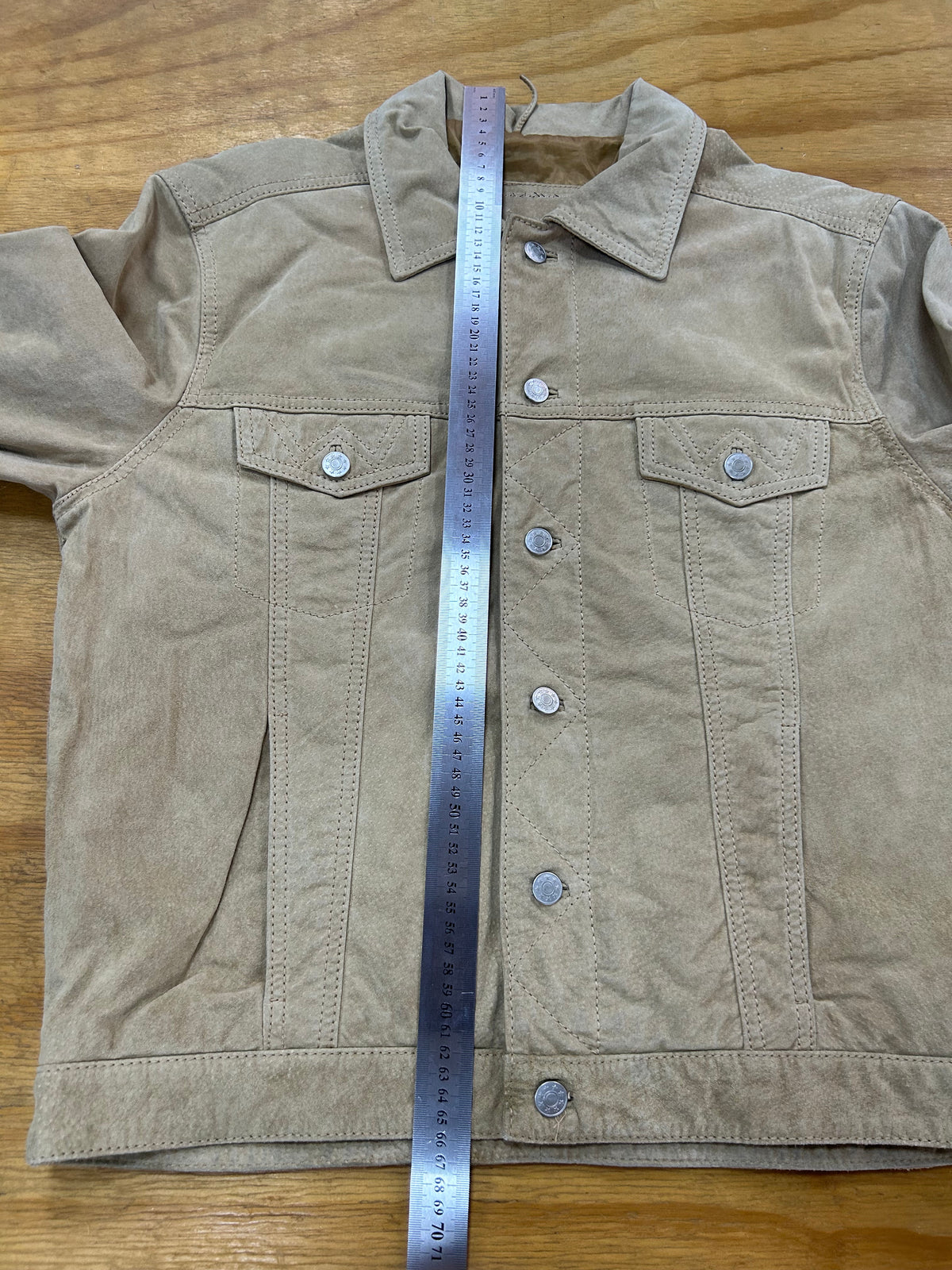 Giacca in velluto a coste beige vintage – Uomo Taglia L