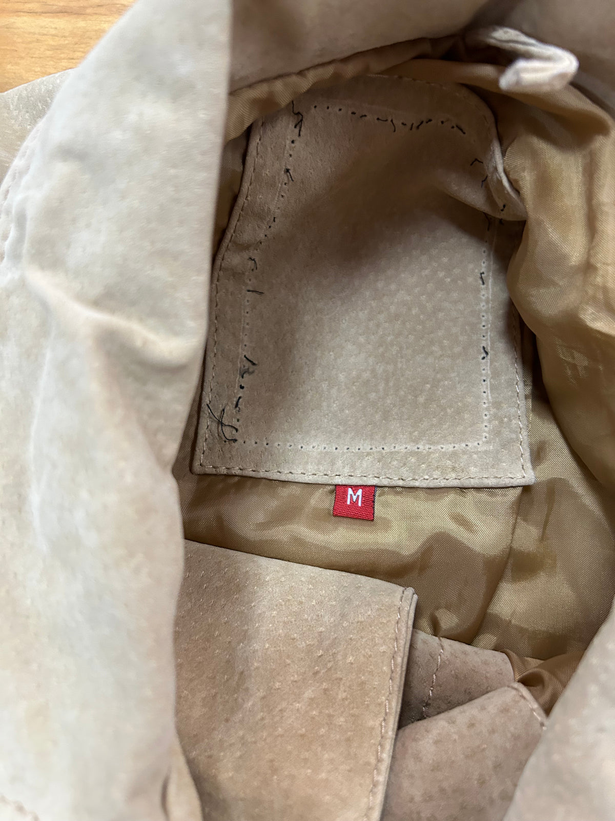 Giacca in velluto a coste beige vintage – Uomo Taglia L