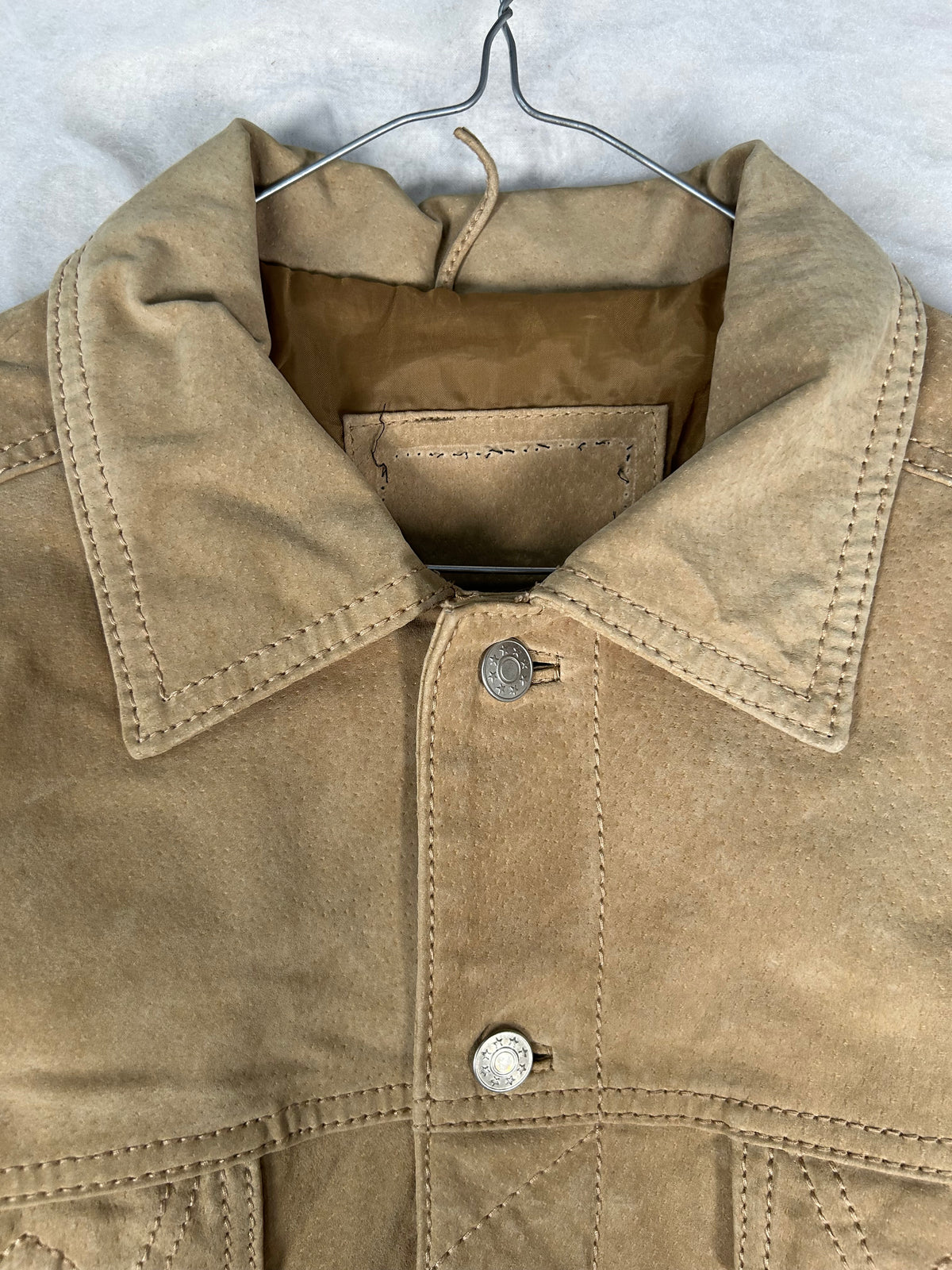 Giacca in velluto a coste beige vintage – Uomo Taglia L