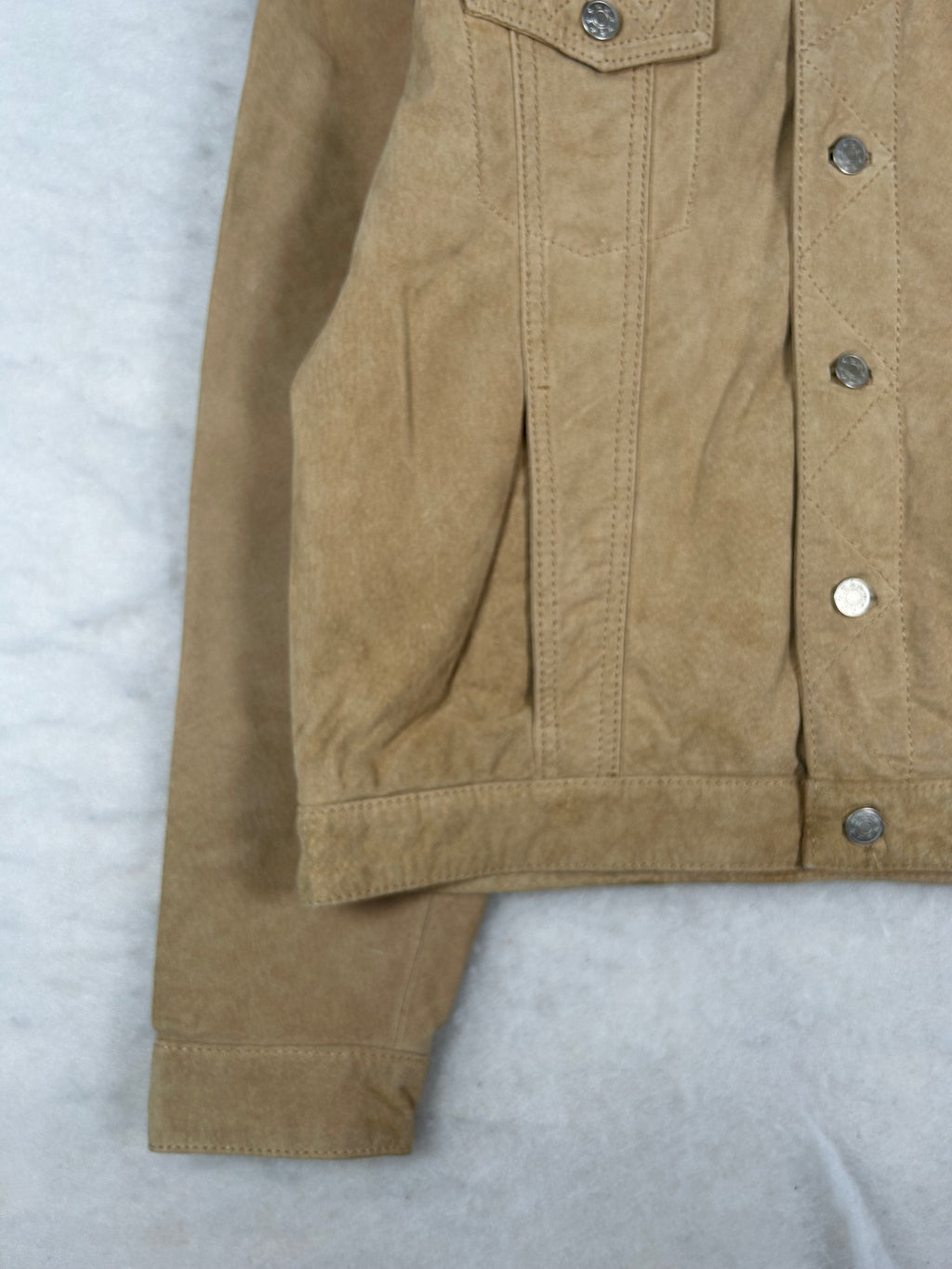 Giacca in velluto a coste beige vintage – Uomo Taglia L