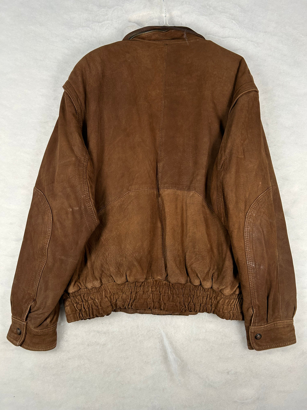 Giacca di pelle marrone vintage – Uomo Taglia L