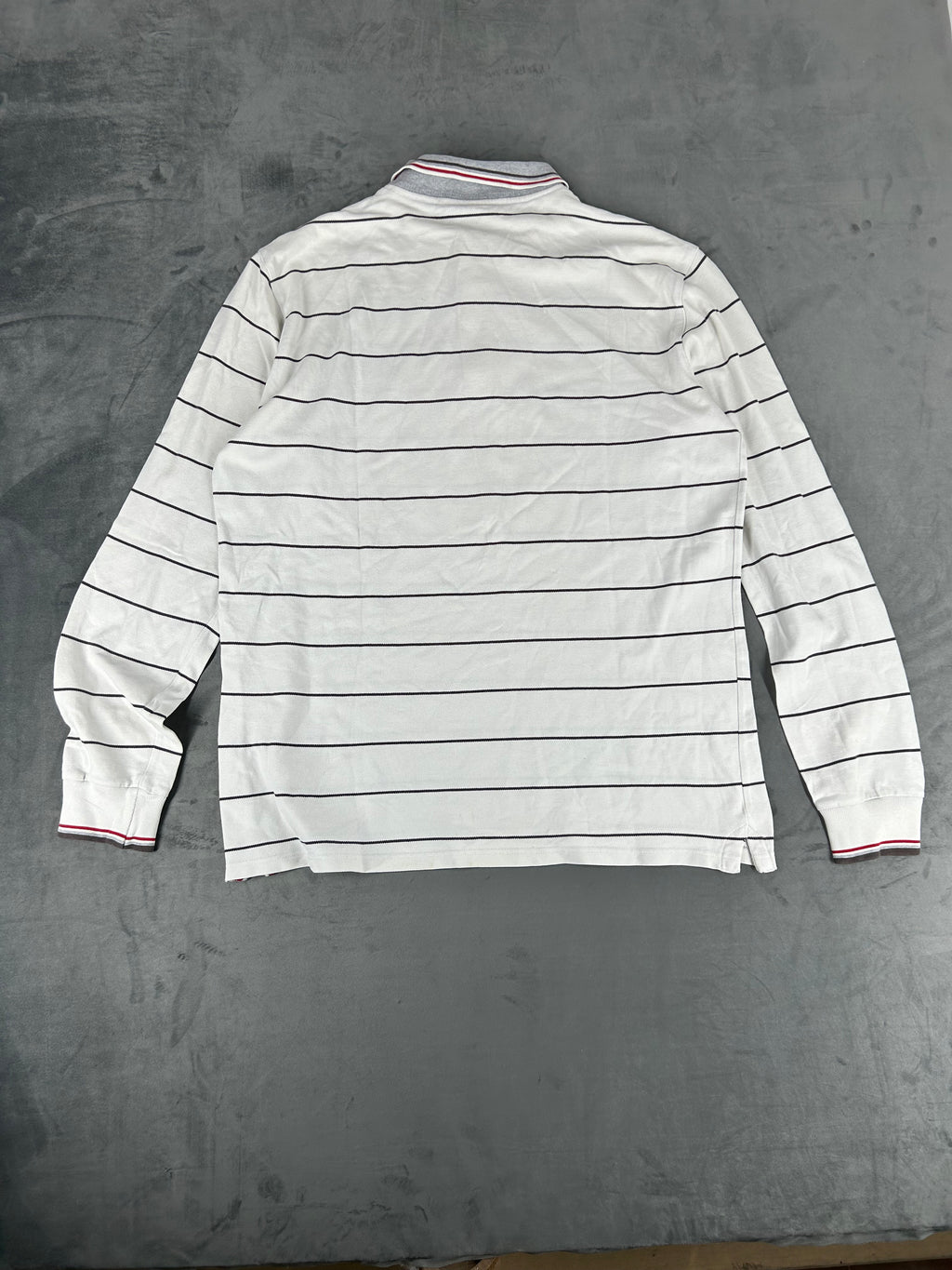 Polo US Open a righe bianca vintage – Uomo Taglia XXL
